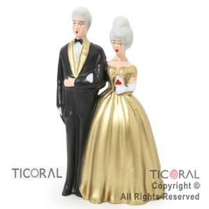 PAREJA DE NOVIOS ORO x 1
